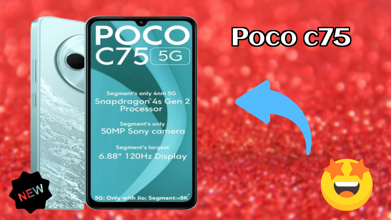POCO C75 Display Size: 6.88 Inches (17.48 Cm) Screen Test